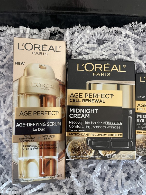 l'oréal age perfect Cell Renewal Midnight Cream / Eye Opener & Age Define Serum gallery