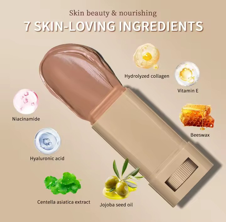 Skin Tint Stick Foundation Waterproof Serum Balm Contour Makeup 6 Shades gallery