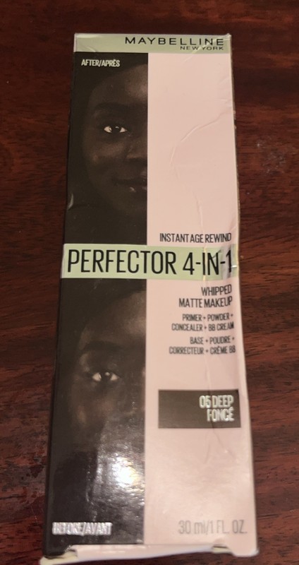 Maybelline Instant Age Rewind Perfector 4-In-1 Matte Makeup #05 DEEP Fonce Tube