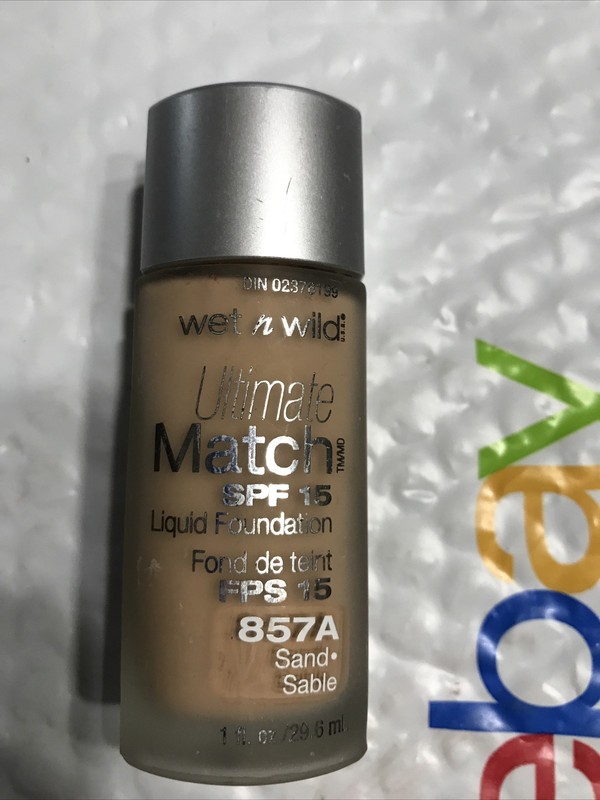 WET N WILD Ultimate Match Foundation 857A SAND SPF15 unsealed NWOB light