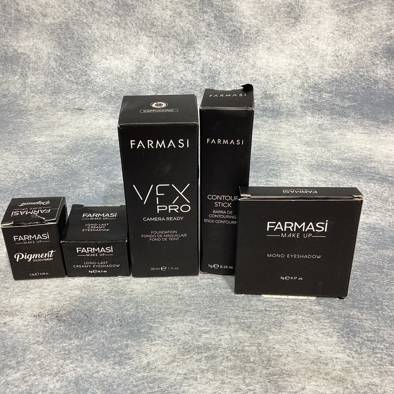 Lot of 5 Farmasi Make Up Products Contour Foundation Eye Shadow Pigment NIB
