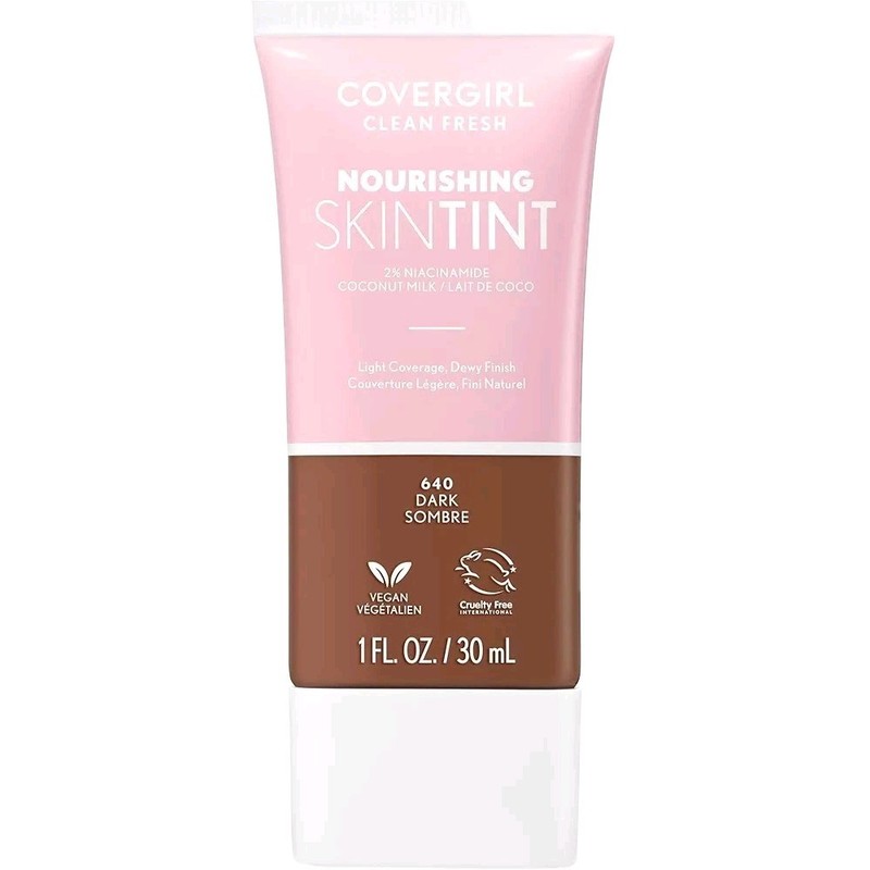 (25) Covergirl Clean Fresh Skin Milk Foundation #640 Dark 1 Oz.
