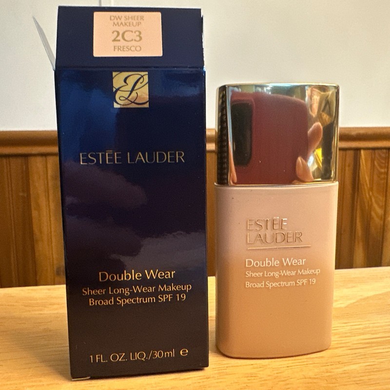 Estee Lauder Double Wear Sheer Long Wear Makeup Shade 2C3 FRESCO 1oz SPF19 BNIB gallery