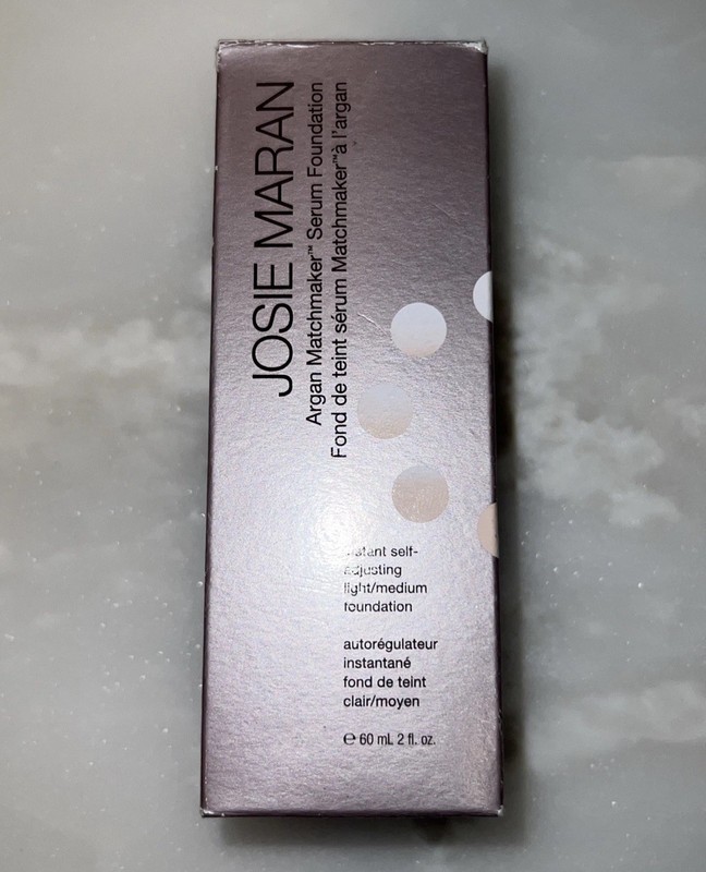 Josie Maran Argan Matchmaker Serum Foundation Light/Medium LARGE 2 fl oz Sh.w Bx