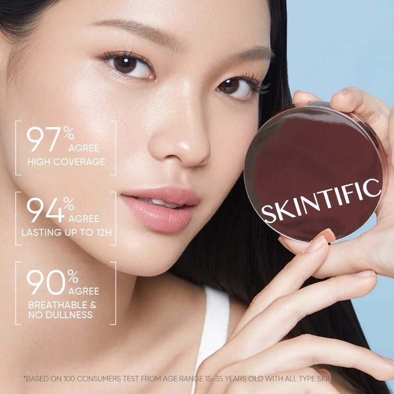 SKINTIFIC Cover All Perfect Cushion Long-lasting 24H Foundation SPF35 PA++ gallery