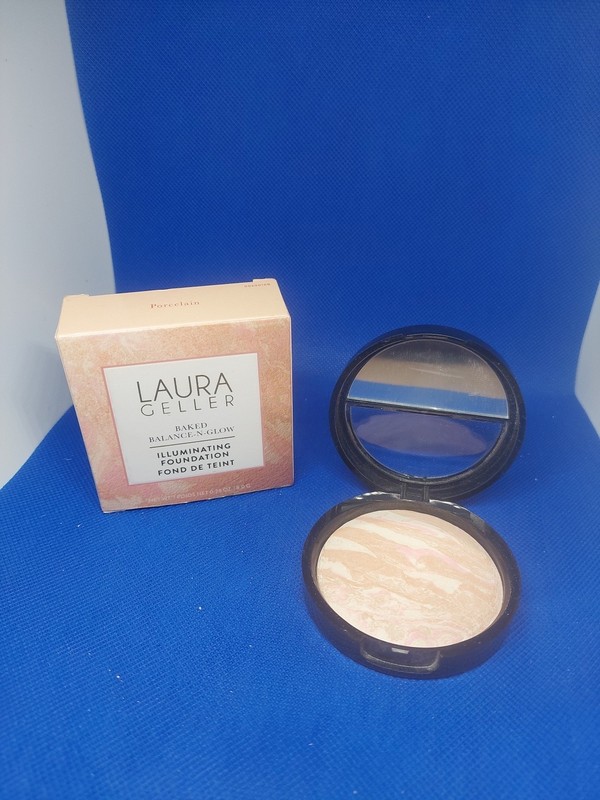 Laura Geller Baked Balance-N-Glow Illuminating Foundation PORCELAIN 0.28 Oz NEW!