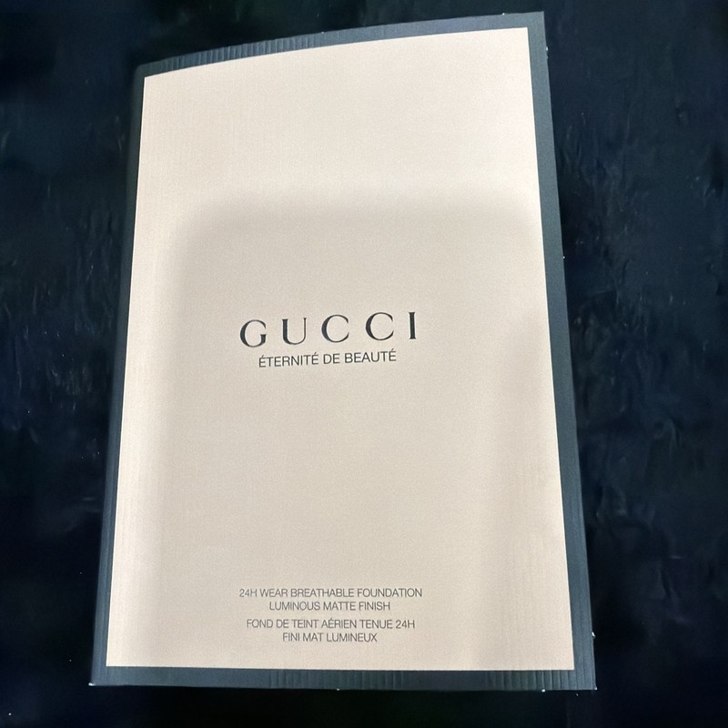 Gucci 24H Wear Breathable Foundation Luminous Sample Card 5 Shades (.02oz, .6ml)