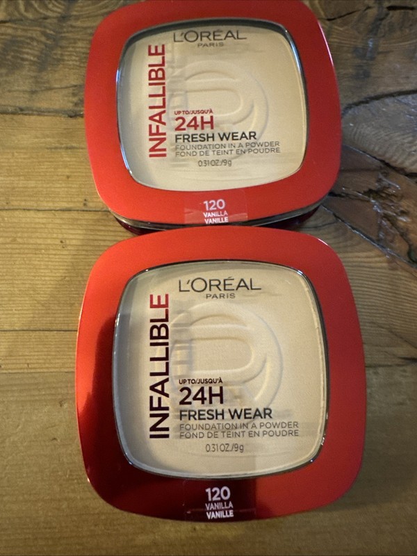 2 L’Oreal Paris Infallible 24 H Fresh Wear Foundation In A Powder #120 Vanilla