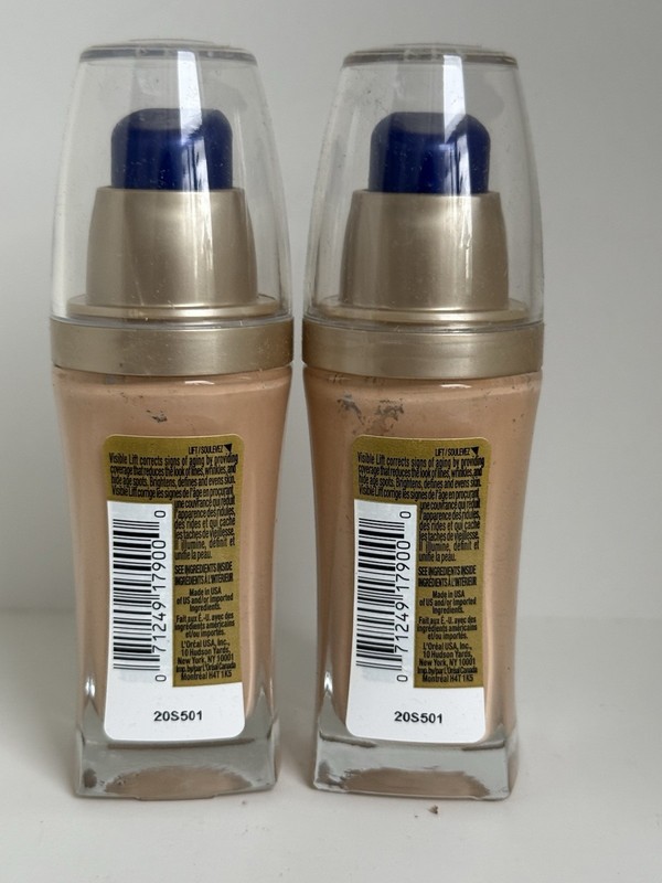 2 x L'Oreal Visible Lift Serum Absolute Foundation 144 LIGHT IVORY gallery