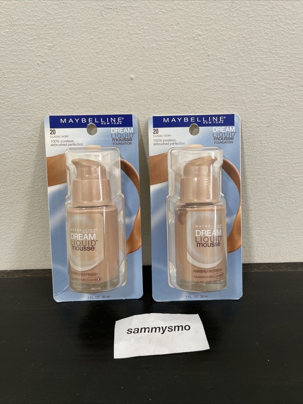 MAYBELLINE DREAM LIQUID MOUSSE Foundation 20 Classic Ivory, light 2 x2