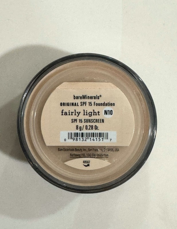 bareMinerals Original Foundation Fairly Light N10 SPF 15 Mineral Powder 8g 0.28