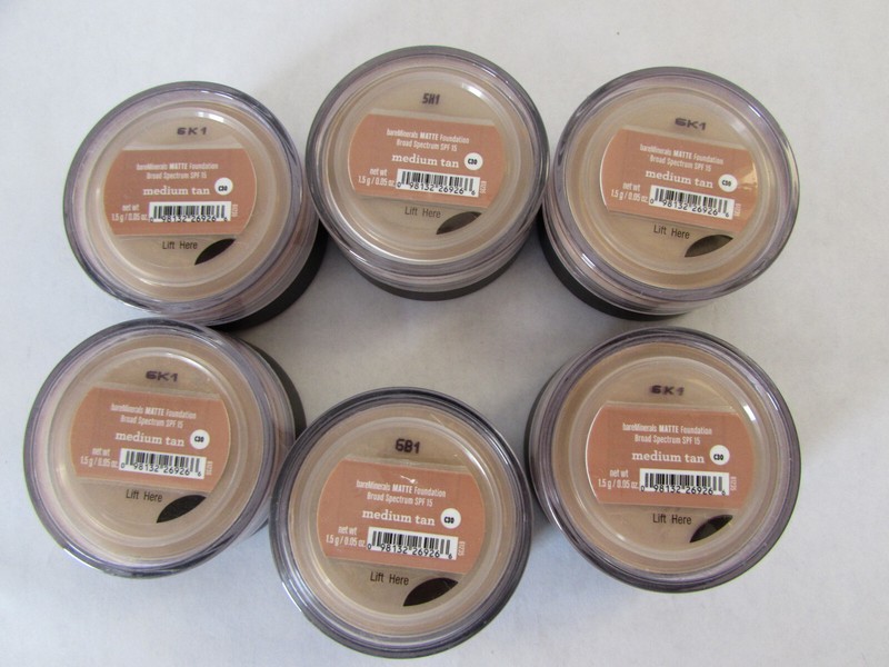 BareMinerals Foundation Medium Tan Matte 1.5g Travel Size Lot Of 6 Sale