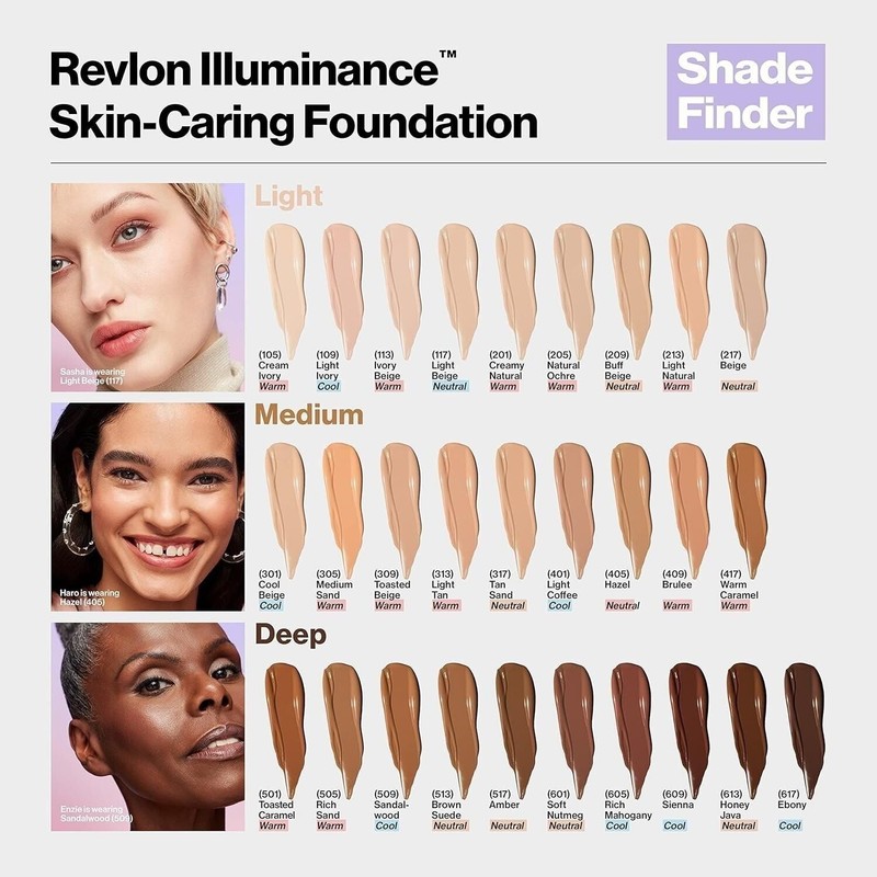 Revlon Illuminance Skin-Caring Liquid Foundation, Hyaluronic Acid, Hydrating... gallery