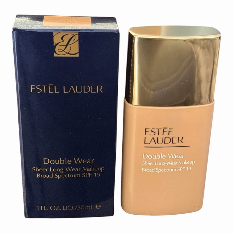 Estee Lauder Double Wear Sheer Long Wear Makeup SPF 19 1oz 3N2 Wheat New