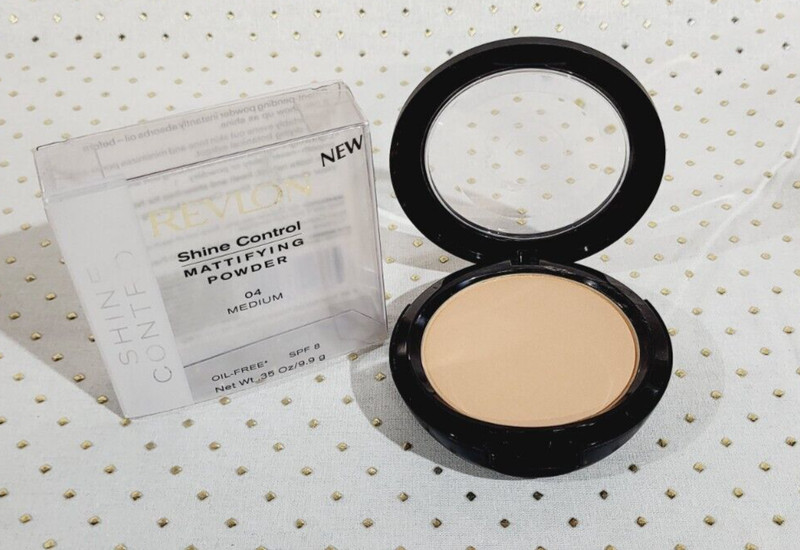 LOT/2 Revlon SHINE CONTROL Mattifying Powder Oil Free SPF 8 Makeup 04 MEDIUM