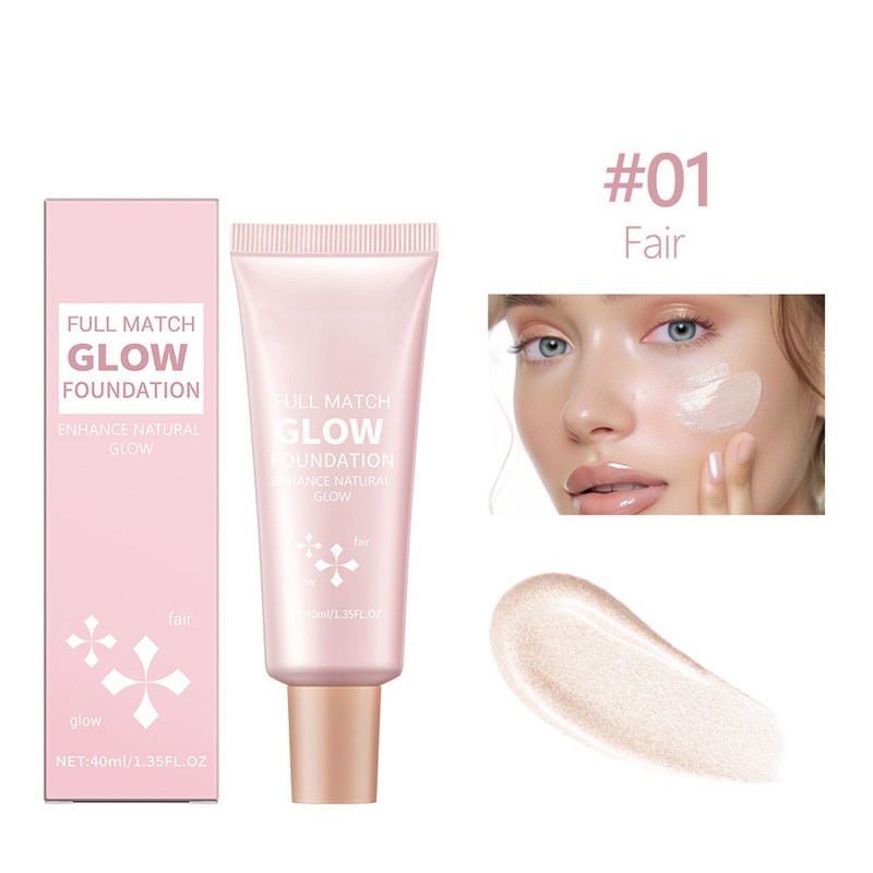 1Pcs Shimmery Liquid Foundation Glow Foundation Suitable For All Skin Types