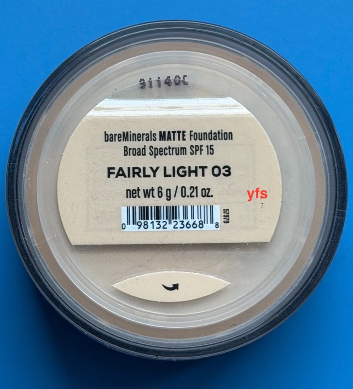 BareMinerals MATTE Foundation SPF15 6g/0.21 oz Fairly LIGHT 03 - 100% Authentic
