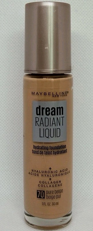 Discontinued Maybelline Dream Radiant Liquid Foundation 70 PURE BEIGE