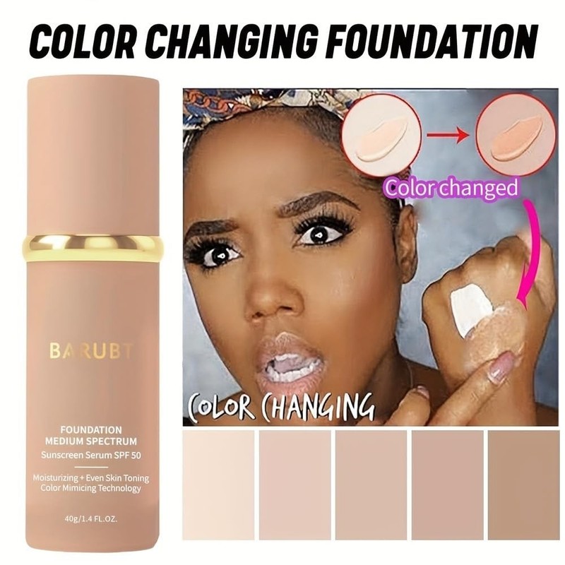 3PCS 4-in-1 Color Change Foundation Liquid SPF 50 Moisturizing Medium Coverage gallery