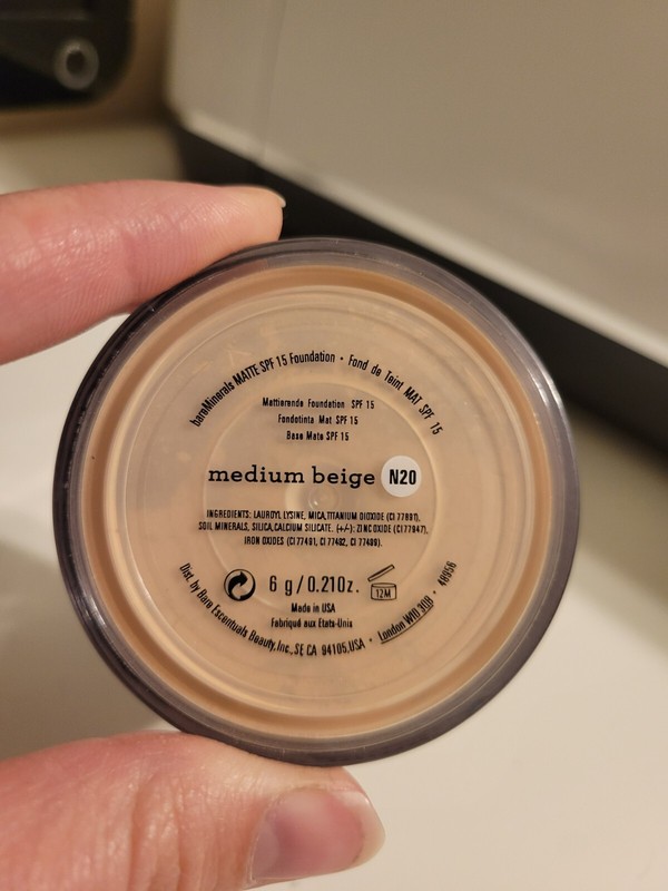 Bare Minerals SPF 15 Foundation- Medium Beige N20, 6 grams- Brand new, unopened