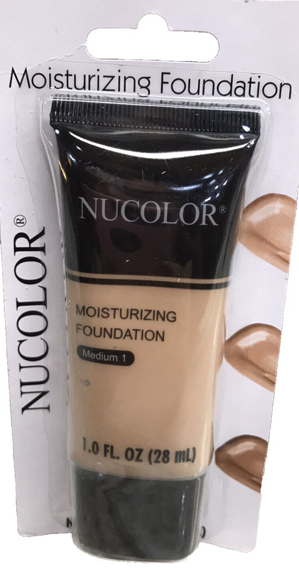 Nucolor-Moisturizing Foundation-Medium 1 1.0oz/28ml.-Brand New-SHIPS N 24 HOURS