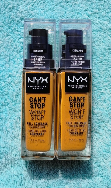 2- NYX Cant Stop Wont Stop 24 HR MATTE FINISH Full Coverage Foundation CINNAMON