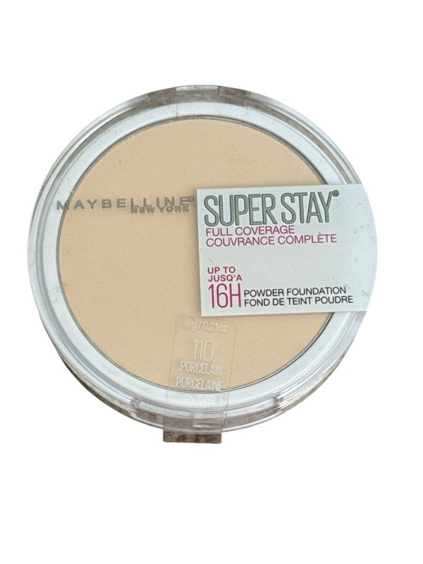 Maybelline Super Stay Full Coverage 110 Porcelain Powder Foundation 0.21oz New