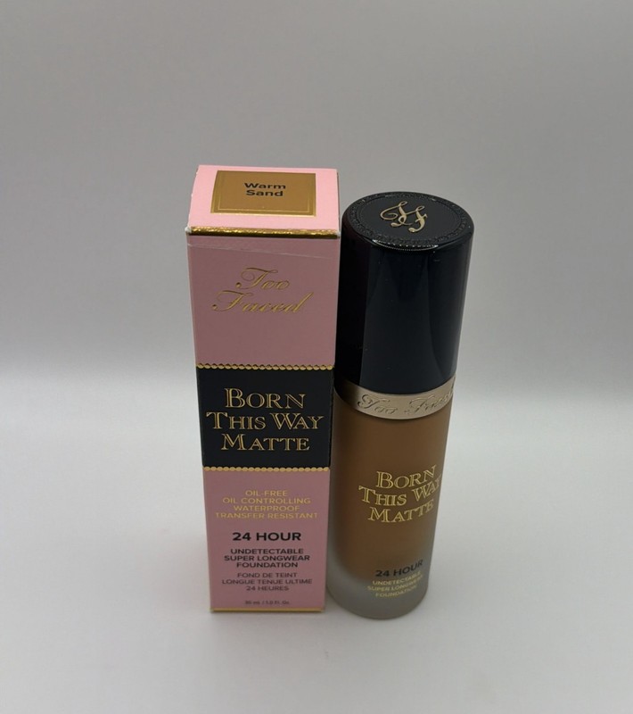 Too Faced Born This Way Matte 24 Hour Foundation ~WARM SAND ~1 FL NEW IN BOX
