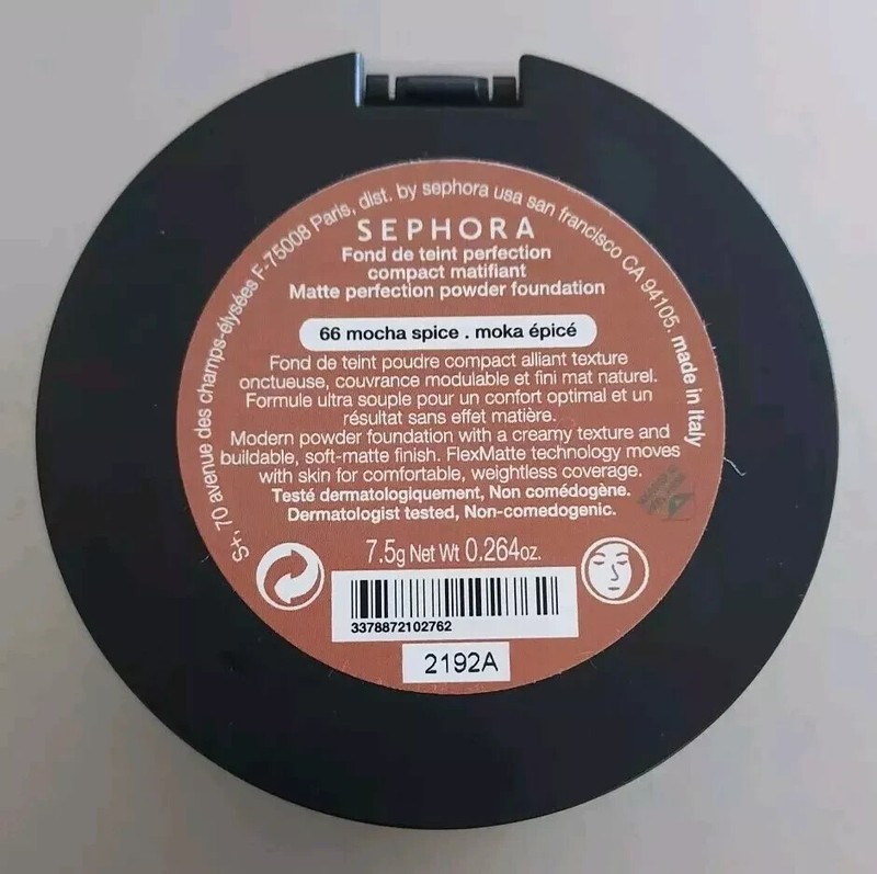 Sephora Matte Perfection Powder Foundation 66 Mocha Spice Full Size Sealed