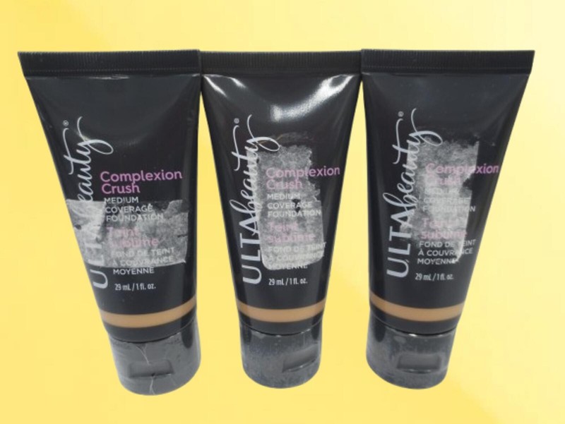 ULTA BEAUTY COMPLEXION CRUSH COVERAGE FOUNDATION LIGHT TO MEDIUM WARM 1 OZ 3PCS
