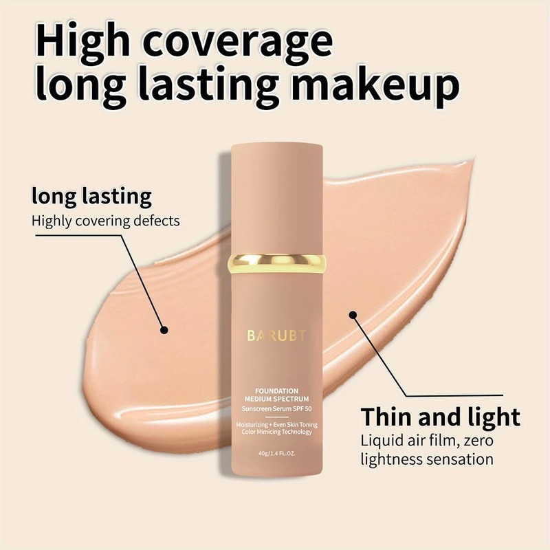 3PCS 4-in-1 Color Change Foundation Liquid SPF 50 Moisturizing Medium Coverage gallery