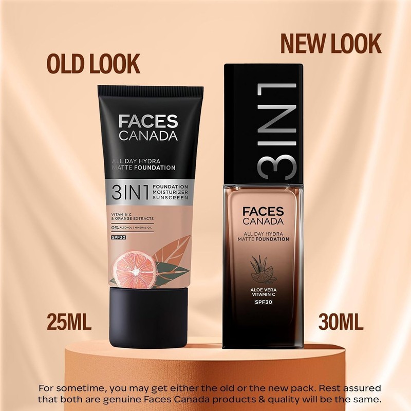 FACES CANADA Matte Foundation Cream Warm Natural 021, 30ml gallery