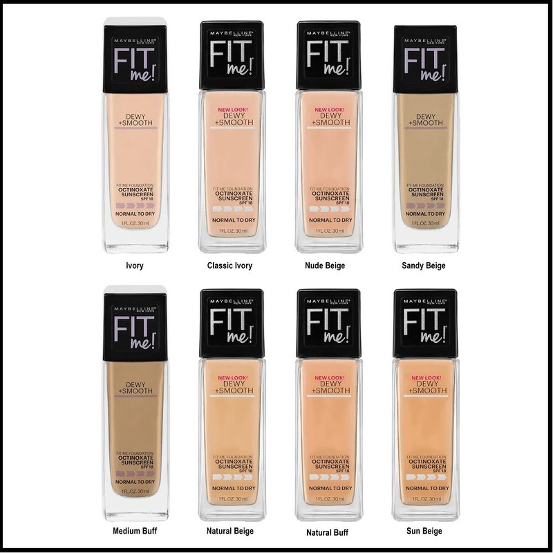 Maybelline Fit Me Dewy + Smooth Liquid Foundation SPF 18 w/ Vitamin E 1oz U PICK
