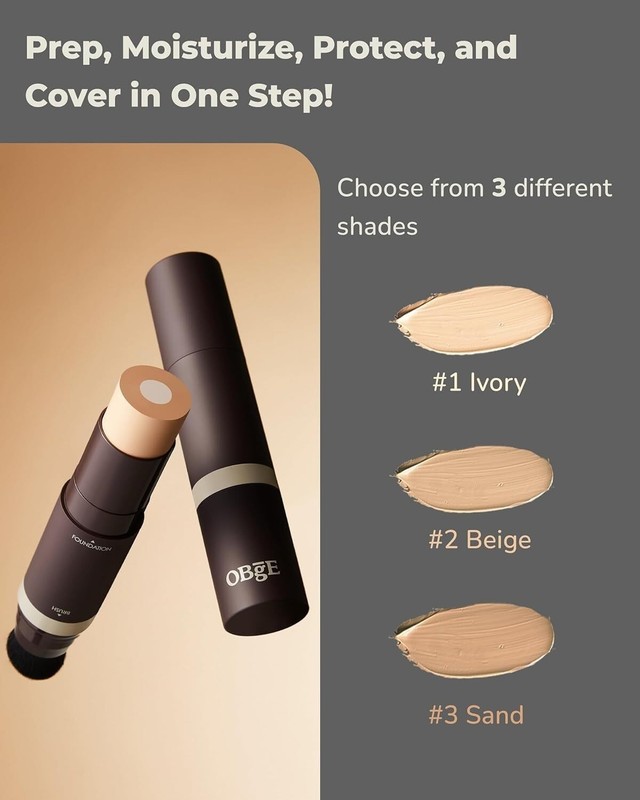 OBGE Natural Cover Foundation 13g for MEN SPF+/PA++++ gallery
