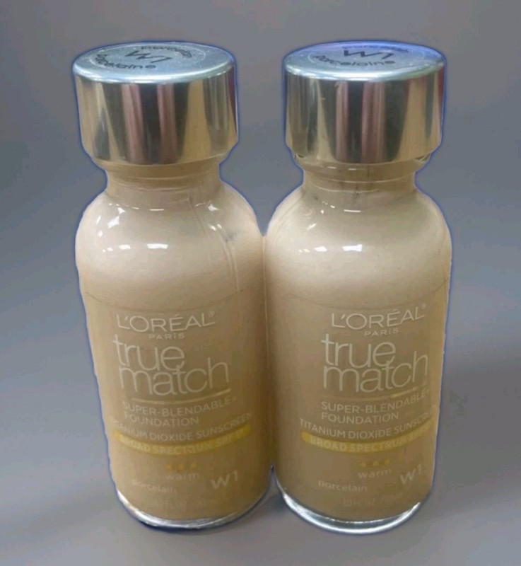 2 Pack L’Oreal True Match Super Blendable Foundation W1 Porcelain Warm