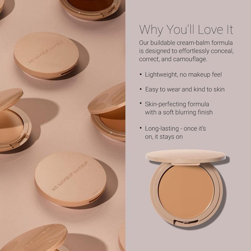 No Makeup Makeup Foundation + Brush Duo, Cream-Balm Formula Conceals, Correct... gallery