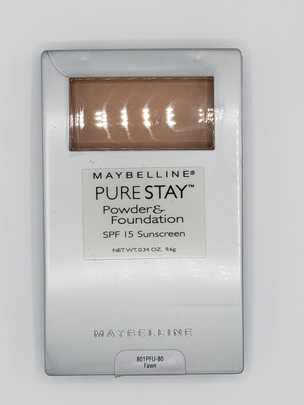NEW Maybelline Pure Stay Powder Foundation SPF 15 Sun screen 80 Fawn