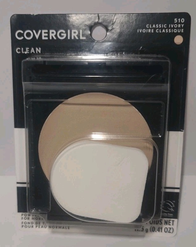 CoverGirl Clean 510 Classic Ivory Powder Foundation for Normal Skin! New