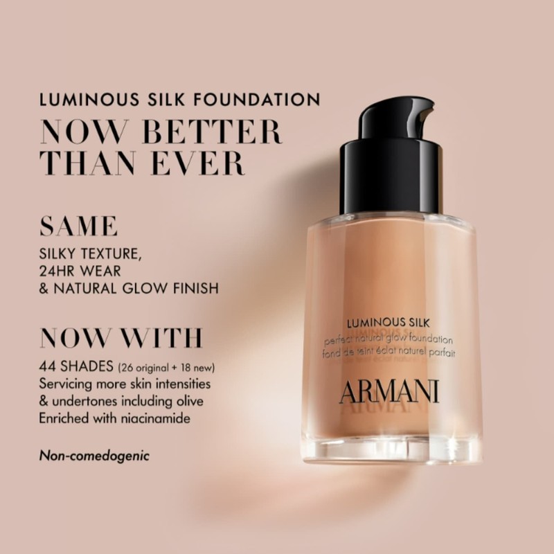 Armani Beauty Luminous Silk Natural Blurring Liquid Foundation,44 colors,0.6 oz gallery