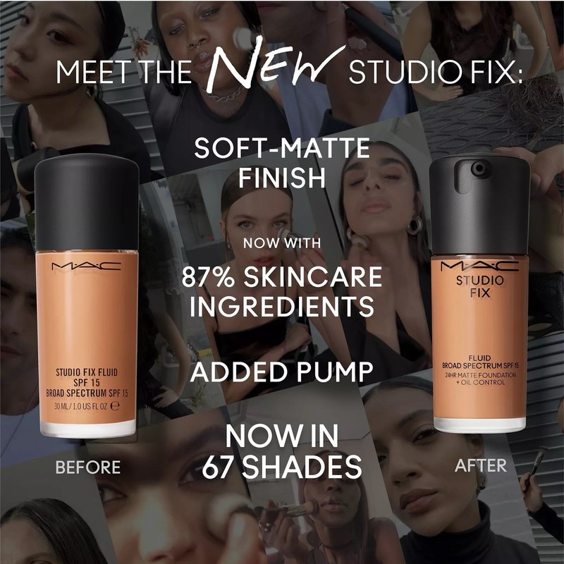 Mac Studio Fix Fluid Broad Spectrum SPF15 24HR Foundation + Oil Control NC10 1oz gallery