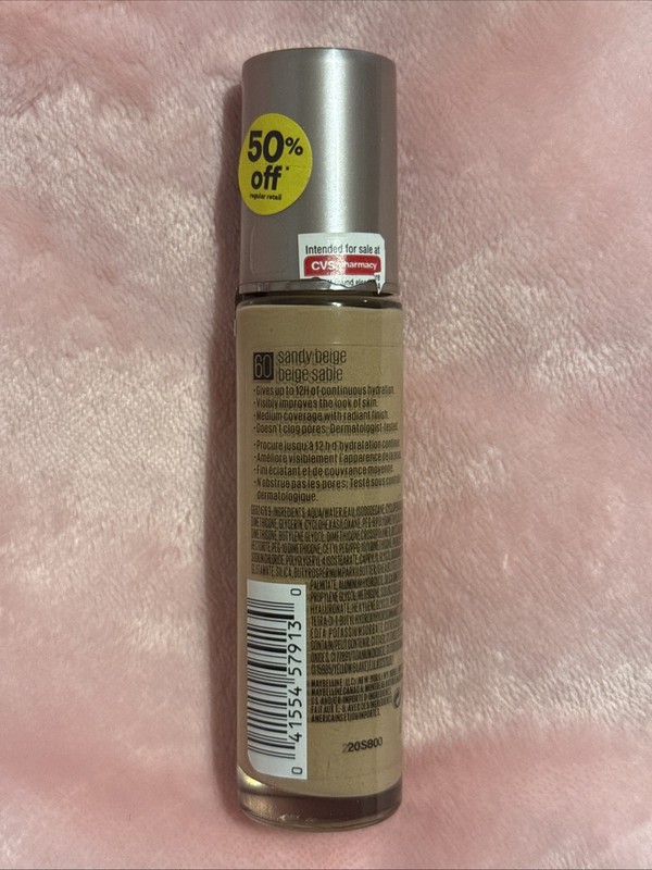 Maybelline Dream RADIANT LIQUID Foundation BROKEN SEAL # 60 SANDY BEIGE gallery