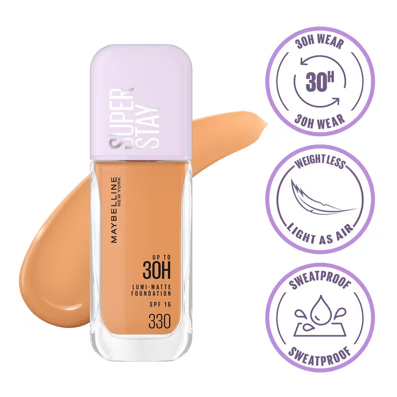 Maybelline New York Super Stay 30H Lumi-Matte Liquid Foundation – 330 (35ml)