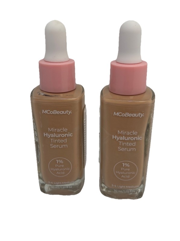 MCoBeauty Miracle Hyaluronic Tinted Serum 3-4 Light Medium Lot of 2 {107}