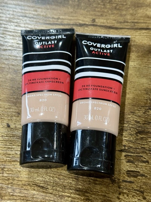 2x CoverGirl Outlast Active 24hr Foundation #820 Creamy Natural 1oz