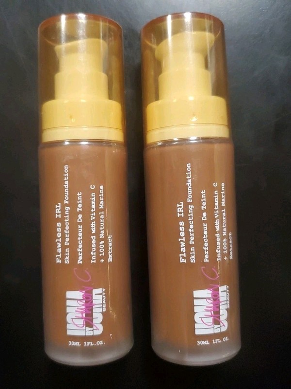 (2) Uoma by Sharon C Flawless IRL Skin Perfecting Foundation, Brown Sugar T5