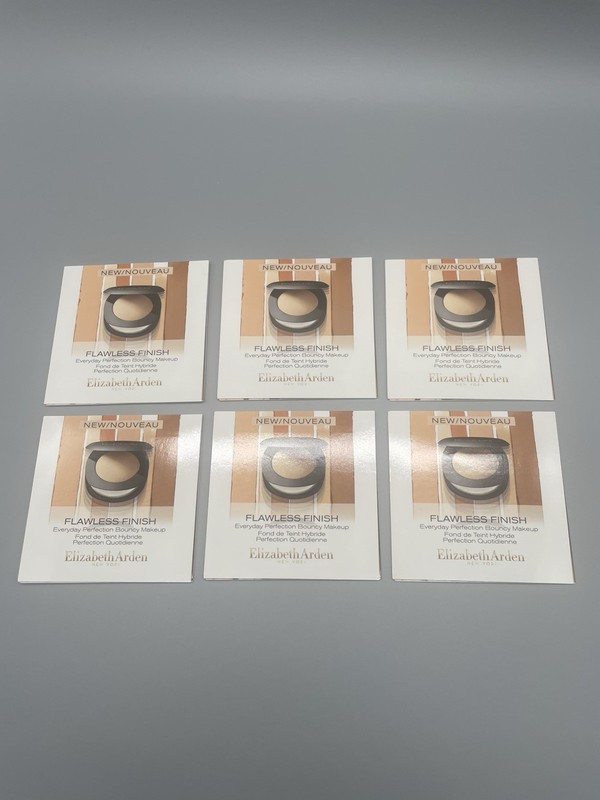 Lot of 6 Elizabeth Arden Flawless Finish Everyday Bouncy Two Shades 0.07 oz NWOB