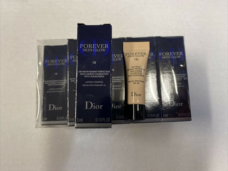 ( 5 tubes ) Forever Skin Glow by Dior 1N Neutral 3ml Mini 0.10 oz NOS