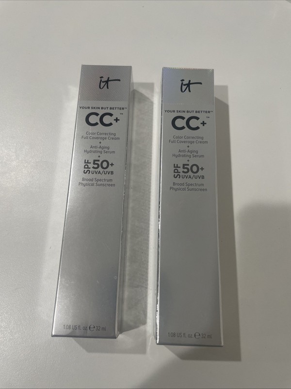 it Cosmetics Foundation CC+ (Deep) Anti-Aging Hydrating Full Coverage Cream X2