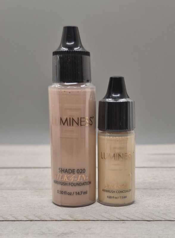 Luminess Airbrush Silk 4-In-1 Shade 2 Foundation and Eraser Concealer SEALED