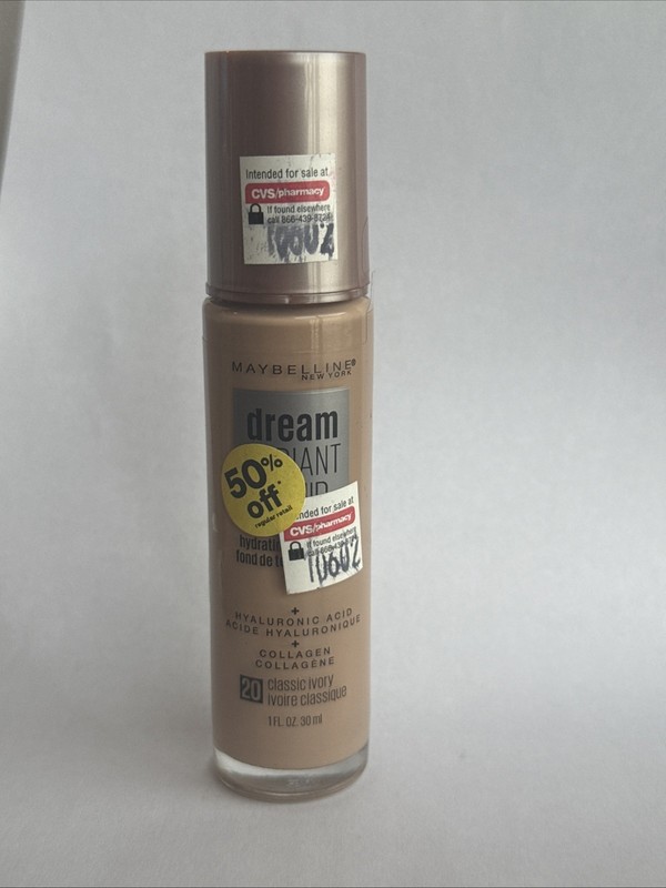 MAYBELLINE • Dream RADIANT LIQUID • Hydrating Foundation #20 • CLASSIC IVORY